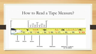 Reading a Seam Gauge or Tape Measure 