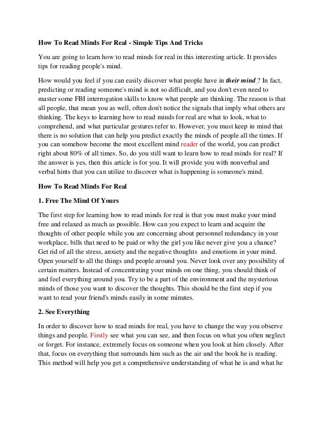How to read minds for real