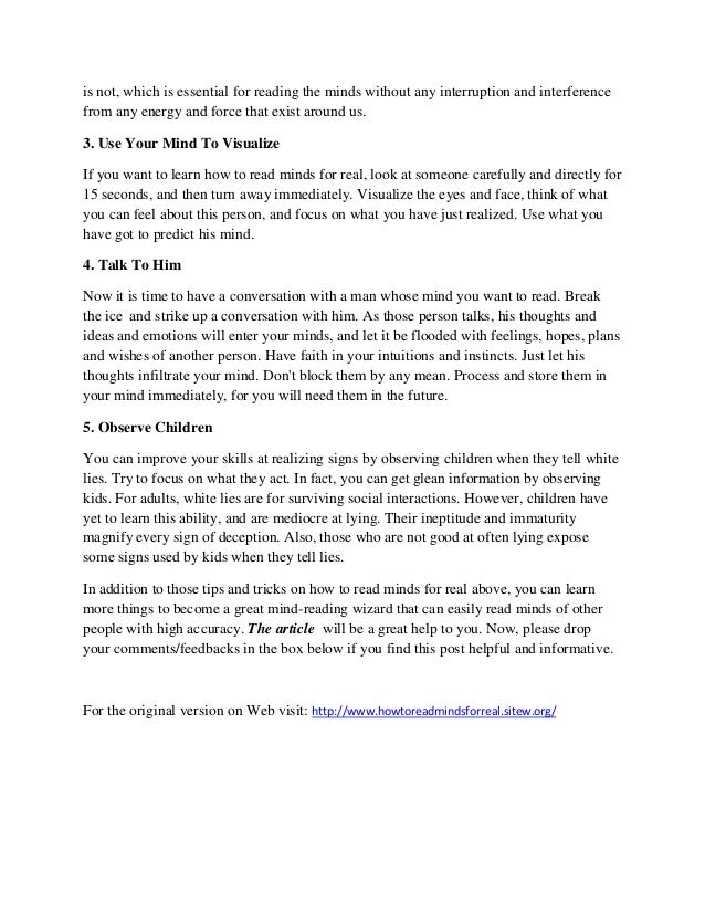 How to read minds for real