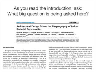 As you read the introduction, ask:
What big question is being asked here?

 