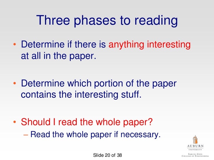 How to read papers
