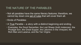 Parable Writing Examples How+to+Read+the+Parables+(PPT).pptx