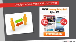 Reciprociteit: voor wat hoort wat
 