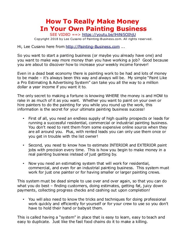 how to really make money in your own painting business how to estimate painting jobs