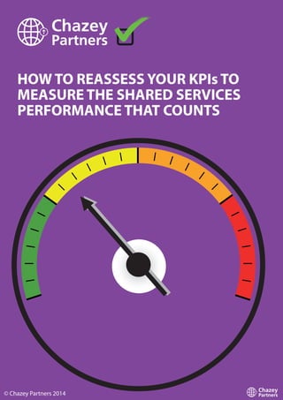 HOW TO REASSESS YOUR KPIs TO
MEASURE THE SHARED SERVICES
PERFORMANCE THAT COUNTS
© Chazey Partners 2014
 