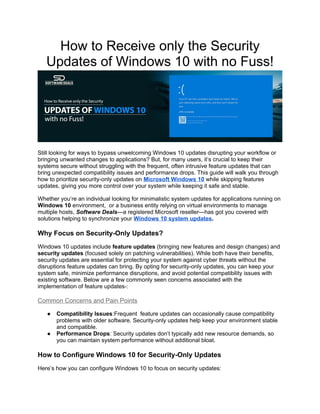 How to receive only the security updates of Windows 10 with no fuss!.docx