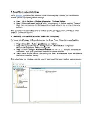 How to receive only the security updates of Windows 10 with no fuss!.docx