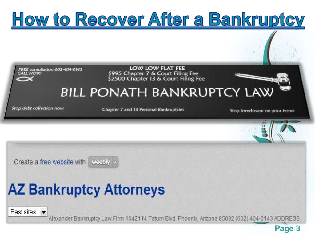 How to recover after a bankruptcy
