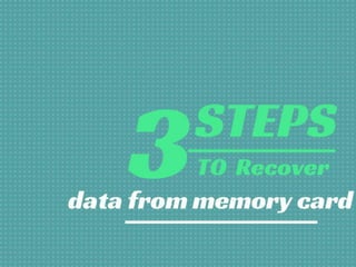 How to recover data from memory card in 3 steps