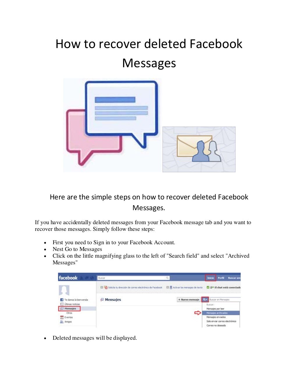 How to recover deleted Facebook Messages