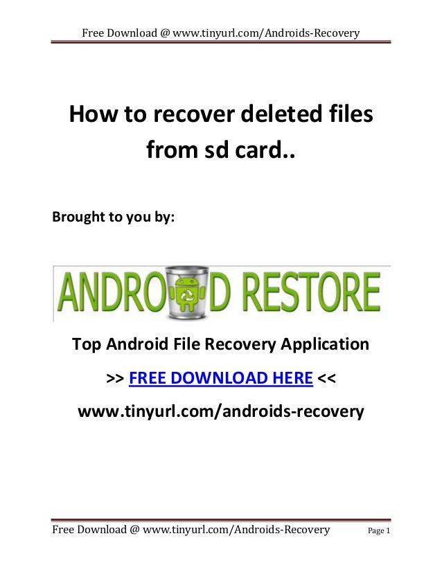 free software to recover deleted files from sd card free software to recover deleted files from sd card