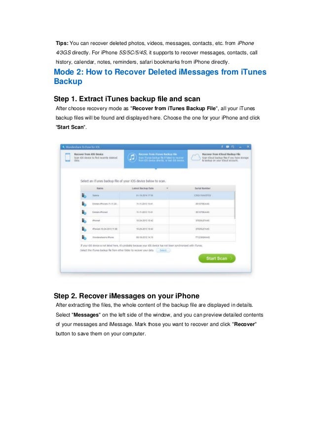 How to Recover Deleted iMessages from iPhone
