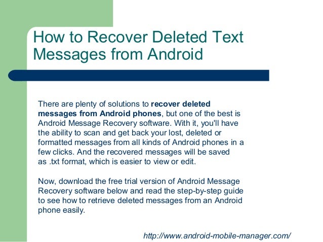 recover android messages