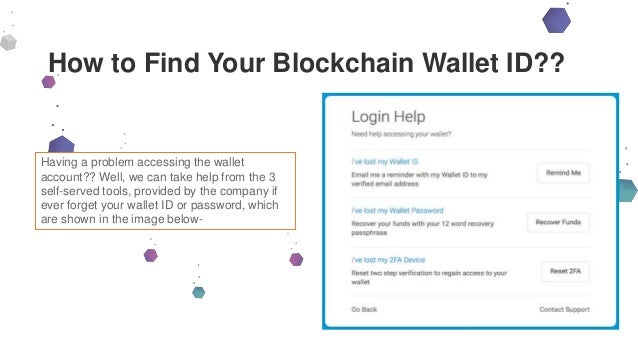 How to recover forgot wallet identifier in blockchain