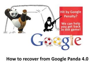 How to recover from google panda 4.0