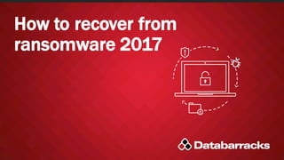 How to recover from
ransomware 2017
 