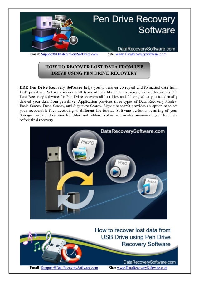 How to recover lost data from usb drive using pen drive recovery software
