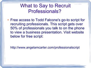 MLM Sponsoring: How to Easily Recruit Professionals to Grow A Big Check ...