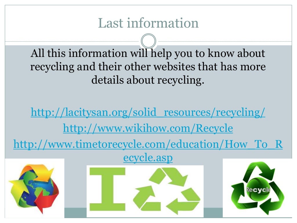 How to recycle 5