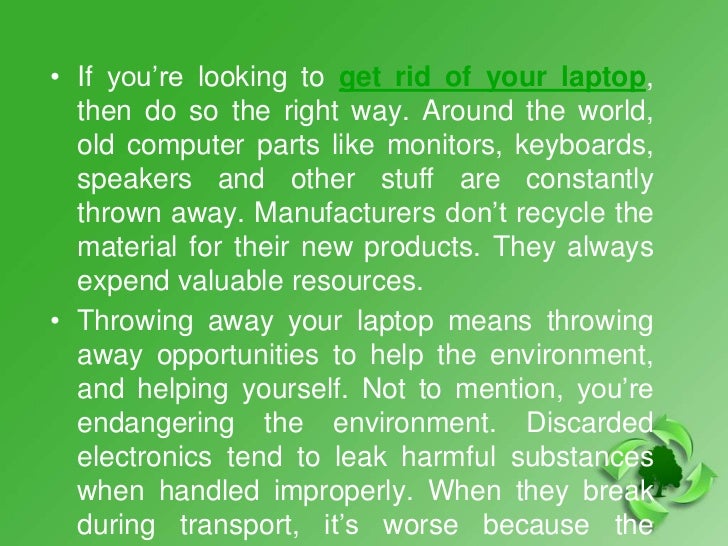 How to recycle old laptop