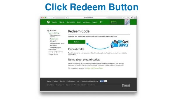 xbox redeem online