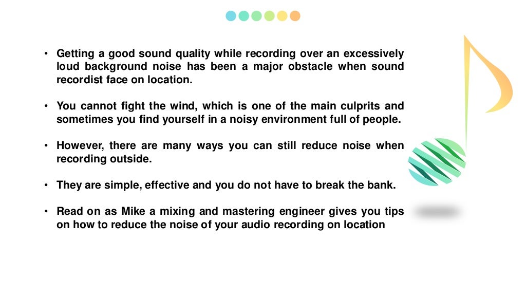 How to Reduce Audio Noise in Recording