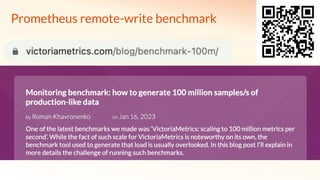 Prometheus remote-write benchmark
 