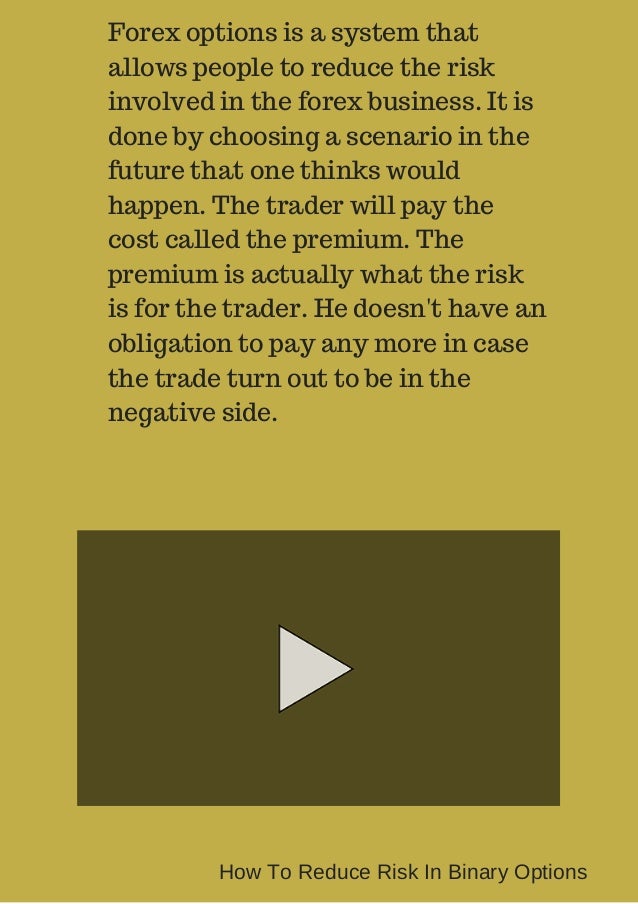 Binary options risk