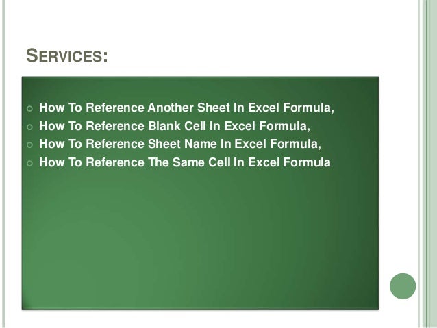 How to reference a cell in excel formula