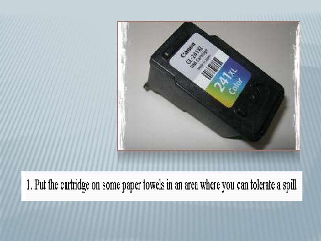 How to refill canon color cartridge 241