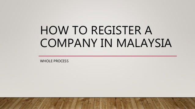 How To Register A Company In Malaysia