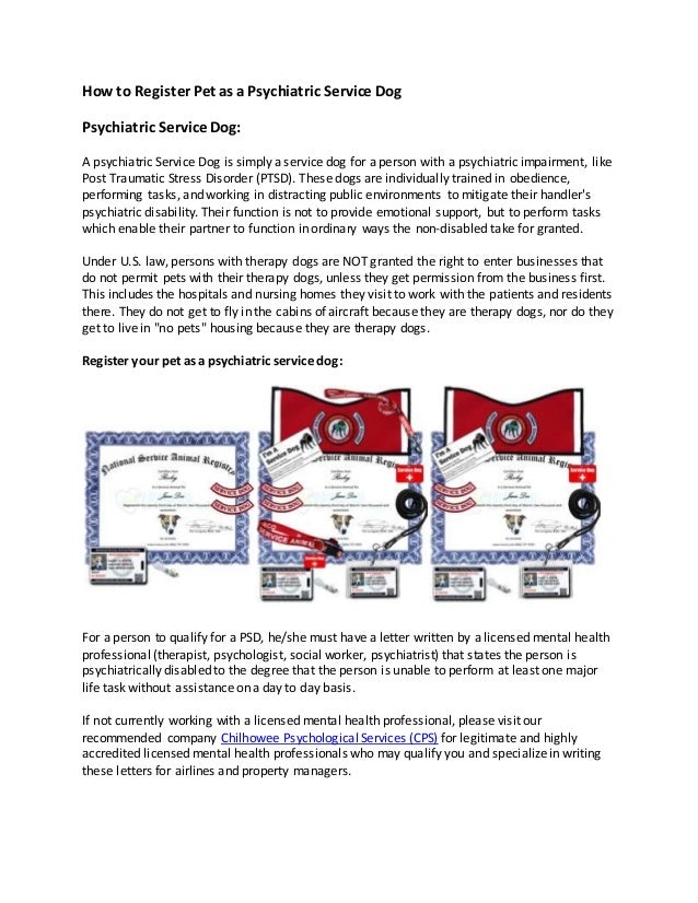 How To Register A Service Dog >> How To Register Pet As A Psychiatric Service Dog How To Register A Service Dog >> How To Register Pet As A Psychiatric Service Dog