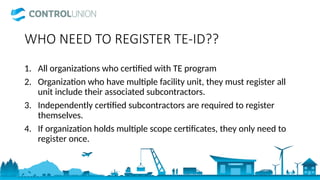 HOW TO REGISTER TE-ID, textile audit, TE ID Textile.pptx
