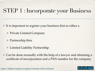 How to Register your Start-Up under Start-Up India scheme | PDF