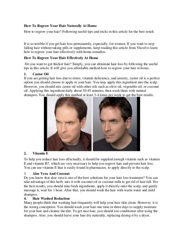 How To Regrow Your Hair Naturally At Home