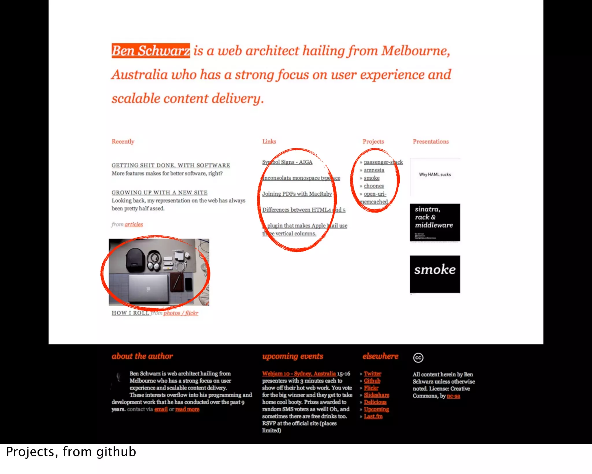 Projects, from github
 