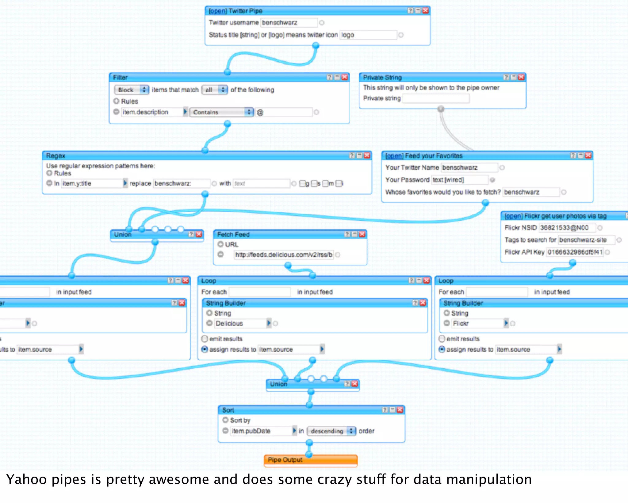 Yahoo pipes is pretty awesome and does some crazy stuff for data manipulation
 