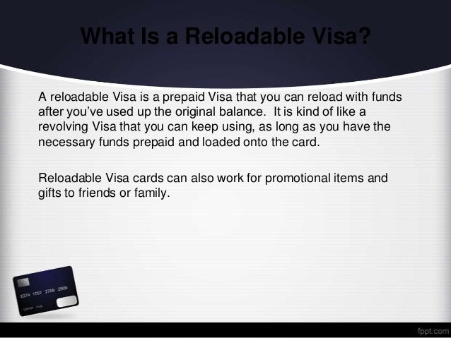 How to reload a prepaid visa card