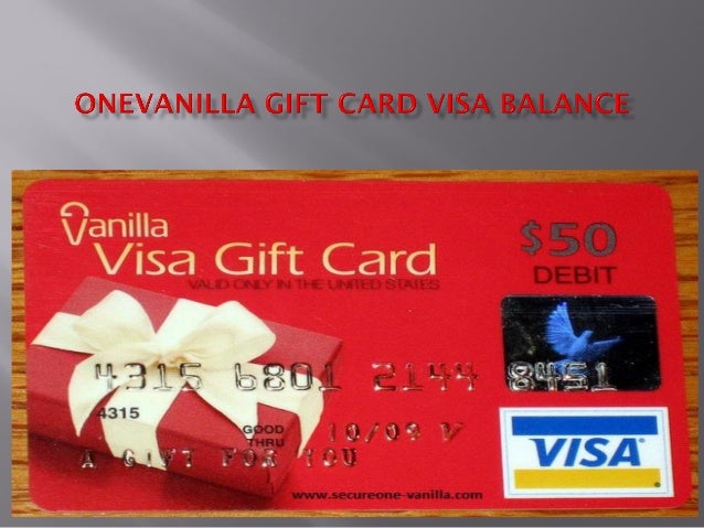 How to reload one vanilla visa gift card Balance