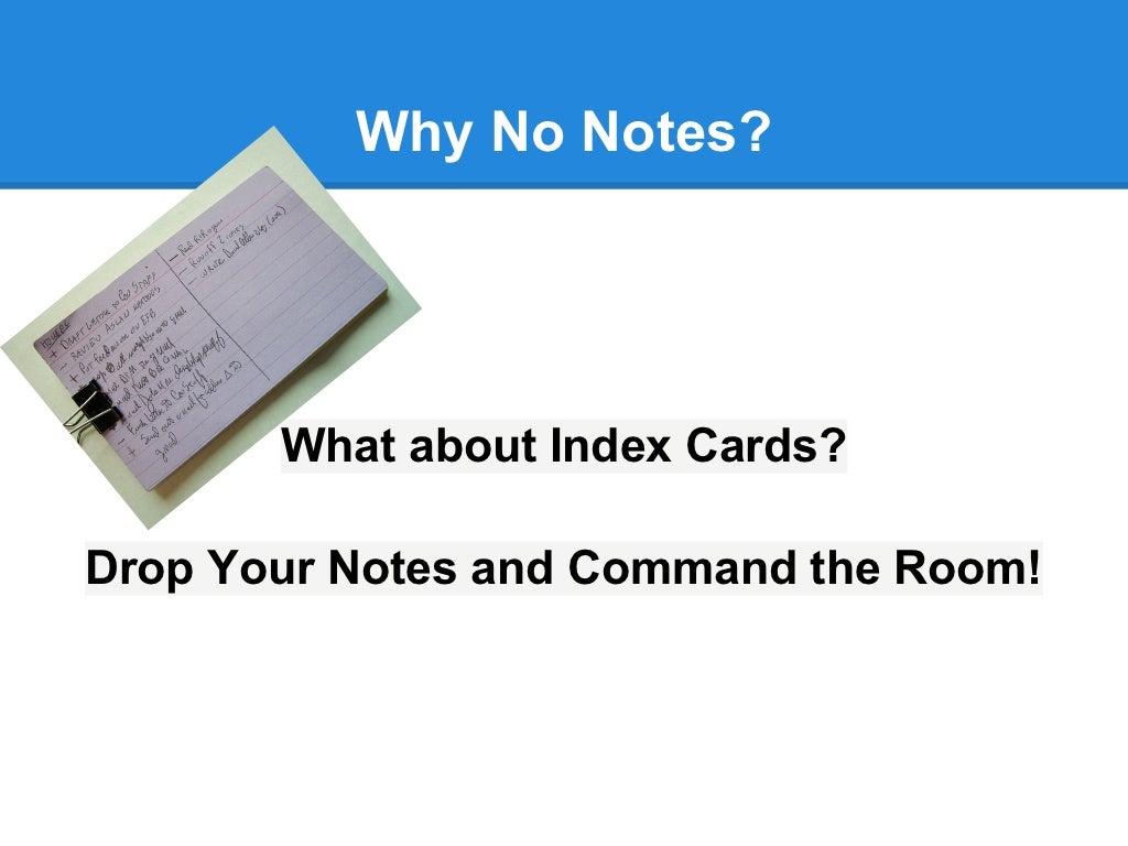 How to Remember a Presentation Without Notes