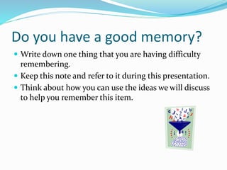 How to remember more | PPTX