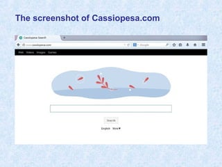 The screenshot of Cassiopesa.com
 