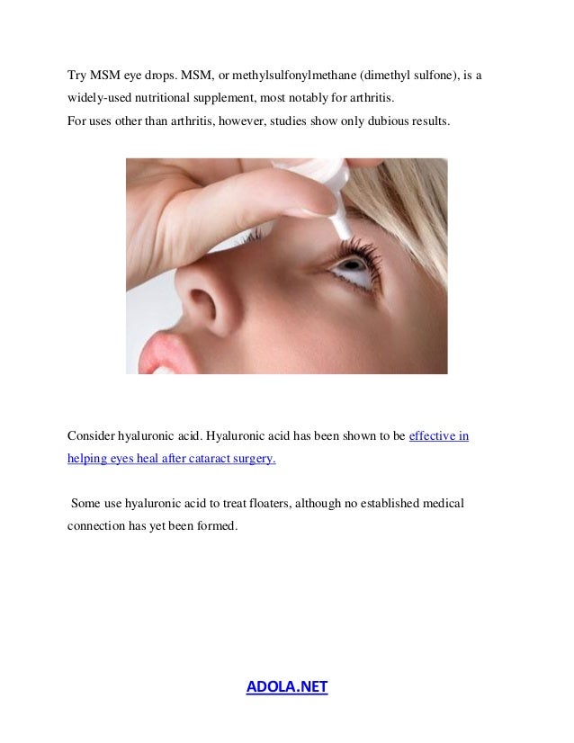 How to remove eye floaters?