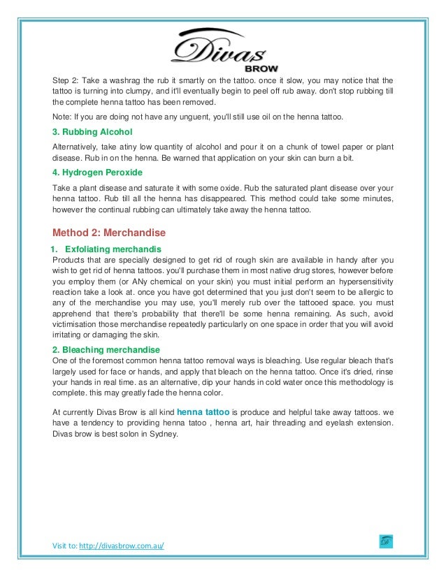 How To Remove Henna Tattoo