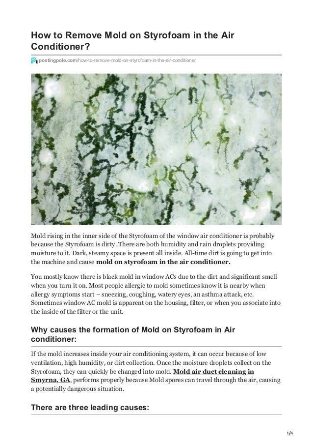 How to Remove Mold on Styrofoam in the Air Conditioner