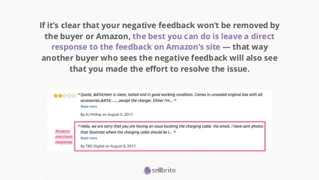 How to Remove Negative Feedback on Amazon Slide 24