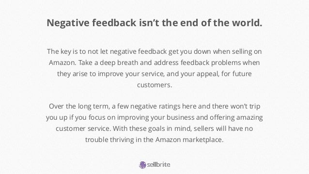 How to Remove Negative Feedback on Amazon Slide 29