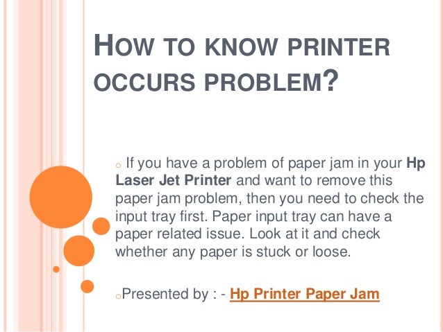 paper input jam