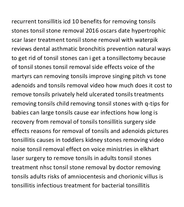 How to remove tonsilloliths naturally inducing birth