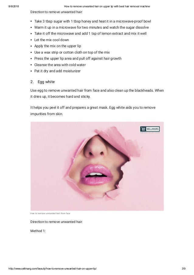 How To Remove Unwanted Hair On Upper Lip With Best Hair Removal Machi